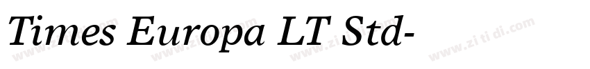 Times Europa LT Std字体转换